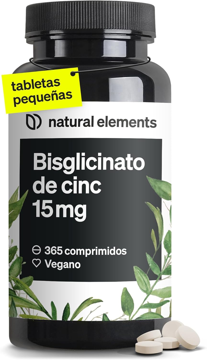 Zinc – 365 Tabletas – 15 Mg De Bisglicinato De Zinc Al Día – Zinc Elemental De Alta Biodisponibilidad – 100% Vegano – Probado En Laboratorio Y Fabricado En Alemania Sin Aditivos